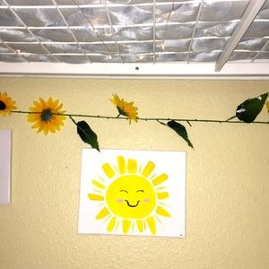 cute “spread the sun” watercolor/acrylic painting!